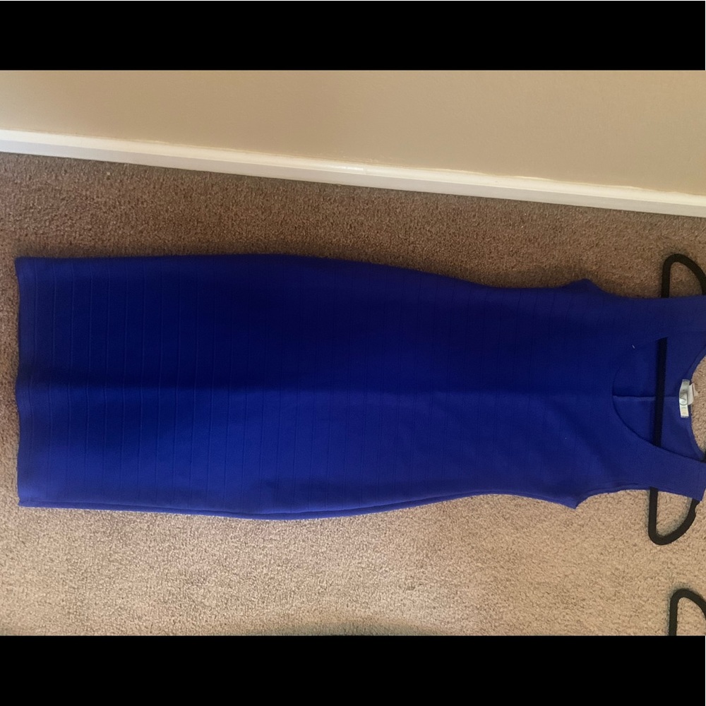 Royal blue knee length dress